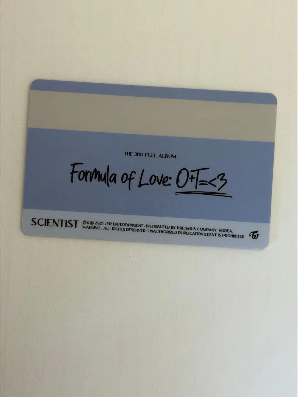 Twice Dahyun FORMULA OF LOVE Inclusion Scientist ID Photocard